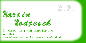 martin modjesch business card